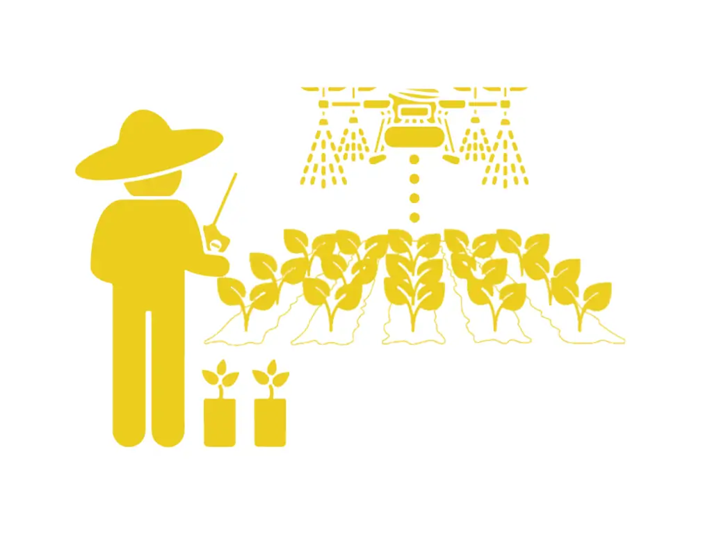 Illustration Drohneneinsatz in der Landwirtschaft